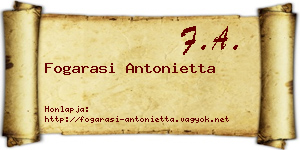 Fogarasi Antonietta névjegykártya